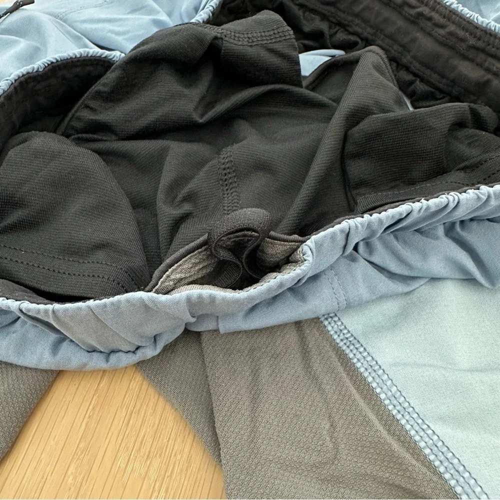 Lululemon Men's Blue Athletic Shorts Mesh Lined Train to Beach Swim Run Gym 7”